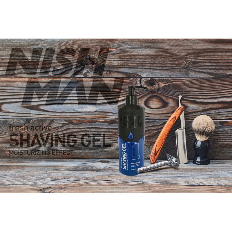 NISHMAN Shaving Gel 1 Fresh Active Shaving Gel Energizing 400