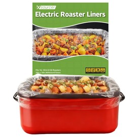 Xsourcer Electric Roaster Liners, 12 Pcs Disposable Roaster Liner, 34 x 18 Inch Food Grade Bag Fits for 16, 18, 22 Quarts Roasters, Roasting Oven Liner Cooking Bags for Immediate Cleanup