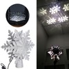 LED Snowflake Projection Lamp Silver Christmas Tree Rotating Snowstorm Decoration