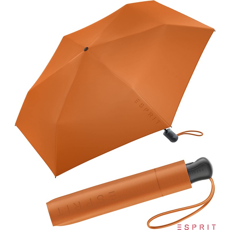 ESPRIT Easymatic Slimline Pocket Umbrella Open/Close Automatic FJ 2022, Burnt