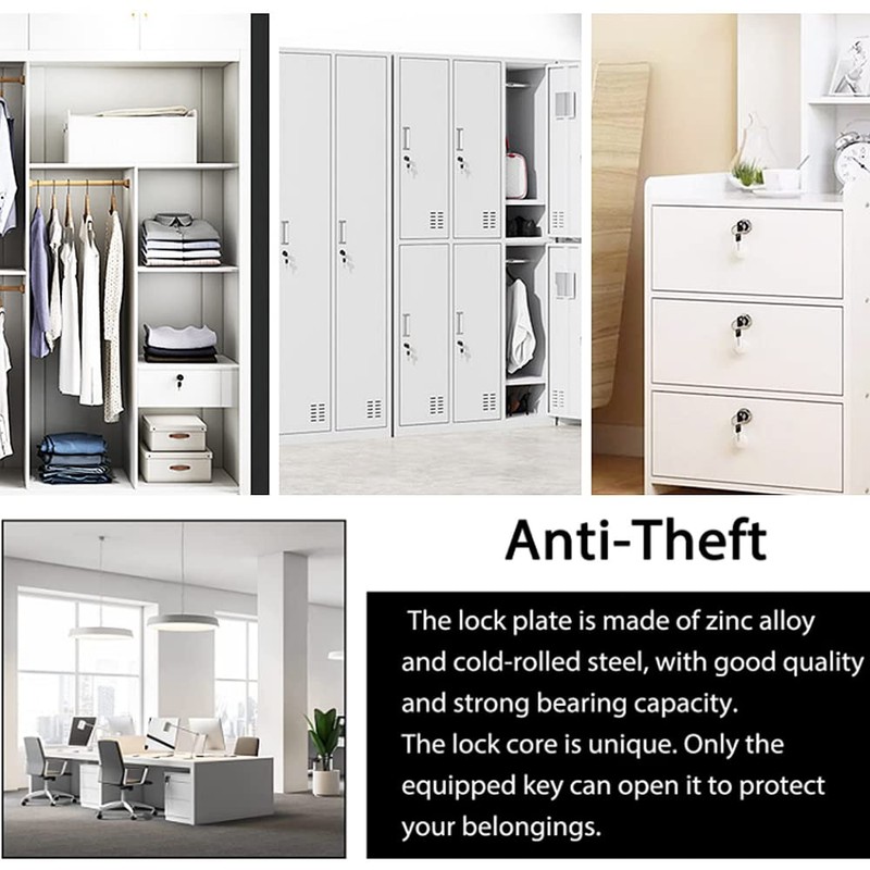 4 Sets Security Drawer Lock Furniture Lock Cylinder Cam Drawer