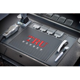TRU BARBER Organizer Mat 18" X 13" (Charcoal Grey) Flexible PVC Station Mat, Salon Barbershop Work Station Pad, Anti-Slip