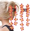 Bafuny Large Flower Hair Claw Clips Pink Floral Hair Clip
