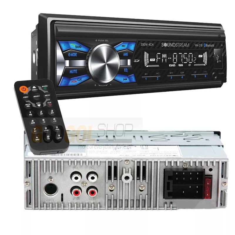 SoundStream Single DIN Radio USB/MP3/AM/FM CAR Stereo Dash kit for