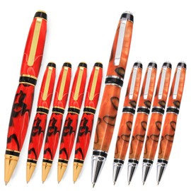 Legacy Woodturning, Cigar Pen Kit - Gold & Silver Variety, 10 Pack, Includes 5 Gold, 5 Chrome