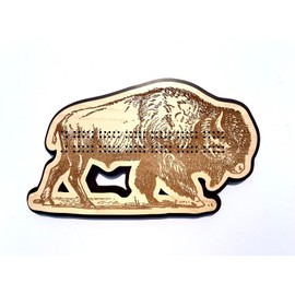 Buffalo, Bison Buffalo Cribbage Board