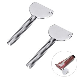2Pcs Silver Metal Tube Squeezer Keys Salon Toothpaste Tube Squeezers Tube Squeezers Bathroom Safety, Aids and Accessories