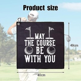 HFCOONY Golf Towel,Funny Golf Gifts For Men Husband Boyfriend Dad Golfers/Golf Fan,Novelty Golf Towels for Golf Bags With Clip,Birthday, Golf Accessories.Personalised Golf Ball Towel (Golf#2)