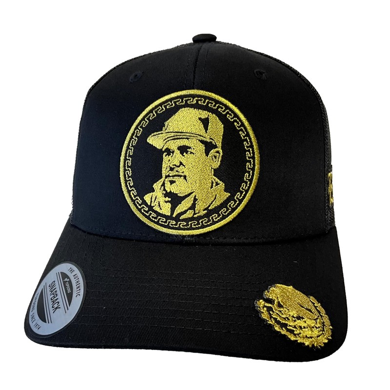 Sonora El Chapo Guzmán 4 Logos hat Black mesh