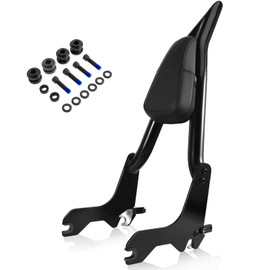 kekykm Backrest Sissy Bar compatible with Harley Davidson Softail Standard Deluxe Slim Heritage Classic FLHC Street Bob 107 114 FXBB FLDE FXST FLSL 25" Tall Passenger Backrest W/Docking 2018-Up