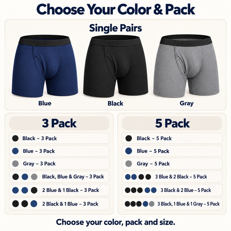Men's Absorbent Incontinence Boxer Shorts for Urinary Leaks – Washable