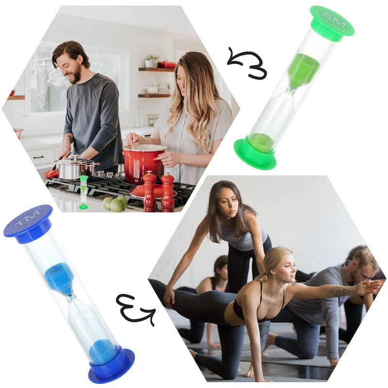 GOYADA Set of 36 Sand Timers, 6 Colours, 30 S/1
