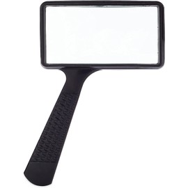 Jumbo Rectangular Handheld Magnifying Glass (3X Magnification) – Scratch Resistant Glass Lens - Large Horizontal Viewing Area