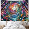 Tushelia Blacklight Galaxy Space Tapestry UV Reactive Forest Tree Tapestries