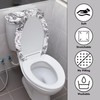 Darisoco Marble White Black Toilet Lid Seat Protector Cover &