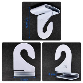 Aluminum Ceiling Hooks for Drop-Ceiling T-Bars Right and Left White Ceiling Hanger T-Bar Track Clip Suspended Ceiling Hooks Grid Clips for Hanging Plants Office Signs Decorations (20)