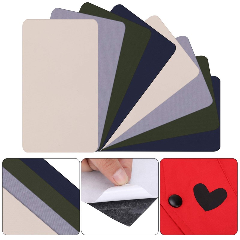 8 Pieces Nylon Repair Patch Self-Adhesive Waterproof Lightweight Repair Patch
