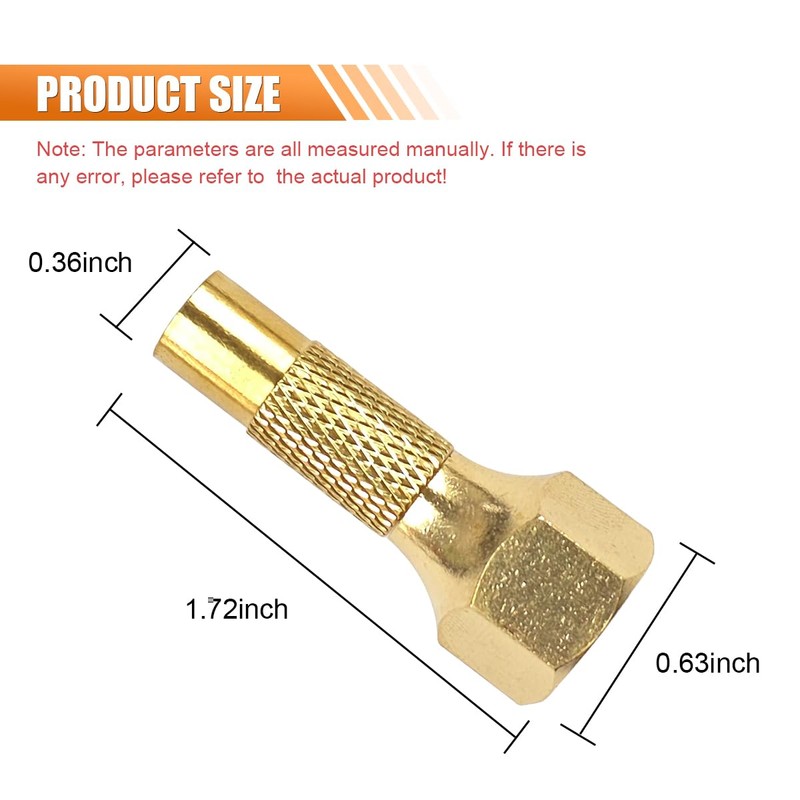 2PCS Air Chuck Twist-on, Heavy-Duty Brass 1/4 Female NPT Tire