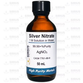 Sirius Metals Silver Nitrate Solution (CAS# 7761-88-8) - 1 Molar Solution of AgNO3 50 mL