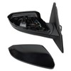 TRQ Passenger Side Power Heated Mirror Smooth Black Paint to