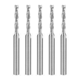 sourcing map 5 Pieces 1/8 Inch Shank 2.0 mm x 12 mm Carbide End Mill CNC Cutter 2 Flutes