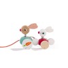Janod J08207 Wooden Pull-Along Rabbit Family