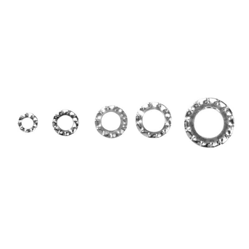 Fafeicy Pack of 700 M3/M4/M5/M6/M8 Serrated Washers Galvanised Locking Washers