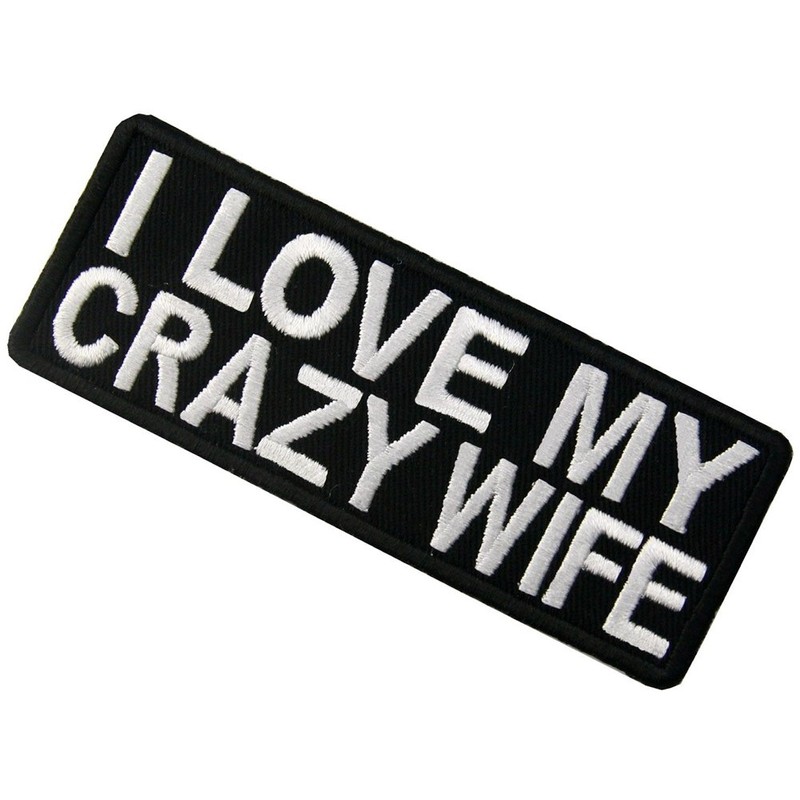 Glow in Dark I Love My Crazy Wife Patch Funny