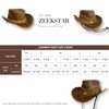 ZEEKSTAR Premium Handcrafted Leather Cowboy Hat with Adjustable String -