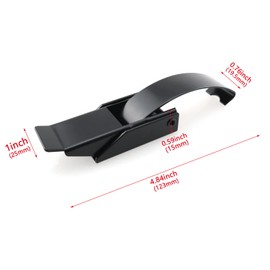 HJGarden 2pcs 304 Stainless Steel Draw Toggle Latch with Spring-Steel Hook, Spring Loaded Draw Toggle Clamp Clip Black Hasp Latch Catch Clasp