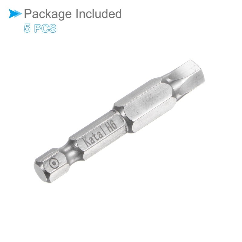 CoCud Magnetic Pentagon Bits, H6 Head 1/4" Hex Shank 2"