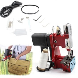 Gbonklong 190W Industrial Seal Sewing Machine, 110V Bag Closer Closing Machine Portable Sewing Electric Stitcher Knitted Bag Sealing Closing Packing Machine Closer for Woven Snakeskin Bag Sack Red