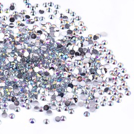 1440PCS Flatback Rhinestones Gems Champagne Gold Glass Crystal Rhinestones Gems for Nail Art/Face Decor/Craft 1.3-2.8MM (Champagne)