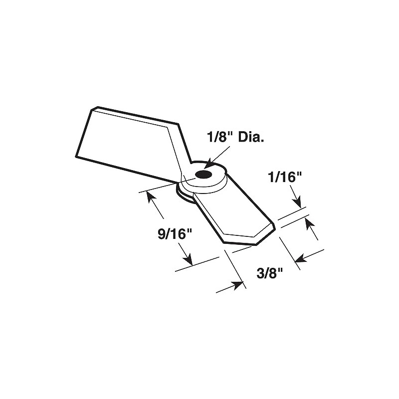 Prime-Line L 5851 Turn Buttons, 1/16 In. x 9/16 In.,