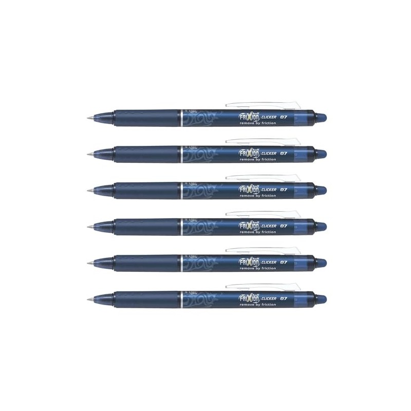 PILOT Frixion Ball Click 0.7 Rollerball Pens Pack of 6