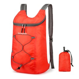 levayhill 16L Lightweight Foldable Hiking-Backpack Small Packable-Daypack For Travel,Ultralight Water-Resistant Gym Bag Men Women Easy Carry-on (Red)