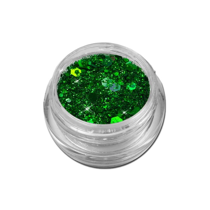 Glamour Mix Glitter Powder Green Nail Art