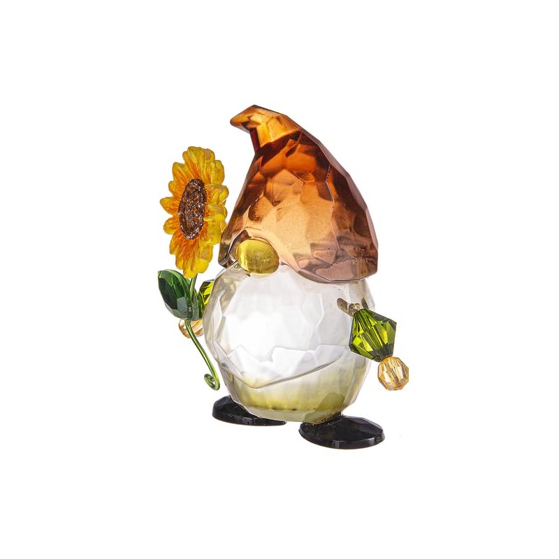 Ganz Crystal Expressions Spring Fall Sunflower Gnome Figurine