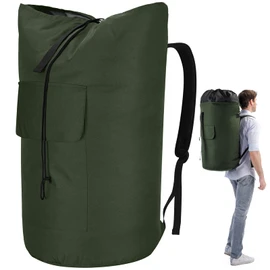 Laundry Bags Extra Large Heavy Duty, 115L Laundry Backpack, Sturdy Laundry Bag with Shoulder Straps, Army Green Laundry Bag for College, Top Loading Duffle Bag for Camp, Travel, Dorm, Apartment