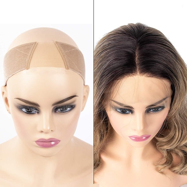 Wig Band for Securing Wig, Medical Use, Prevents Wig Slipping, Use with Wig Net, Easy to Wear, Increased Fixation, Soft, Breathable, Adjustable Size, Beige