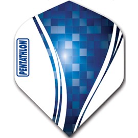 abcdarts Unisex Adult Pentathlon Wave Dart Flights, Blue, Classic EU