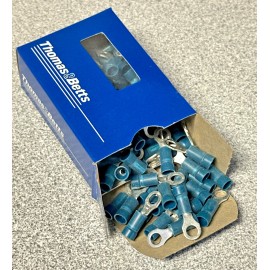 Sta-Kon NEW Box of 100 Thomas & Betts Sta-kon 14RB-10X Ring Terminals 18-14 AWG #10 stud
