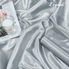 Ersmak Silver Satin Fabric by The Yard, 60" Wide Shiny