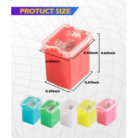 Flaconi 12PCS Car Fuses,Fuse Block,12V-24V Automotive Fuses,Waterproof Fuse Block,20A/25A/30A/40A/50A/60A Automotive Fuses Assortment Kit,Automotive Replacement Fuses,Fits Cars,Trucks,SUVs (Low)