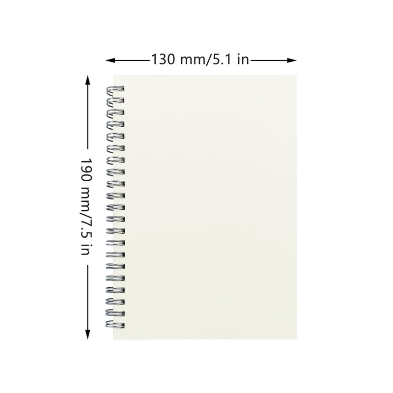 DSTELIN Blank Spiral Notebook, 3-Pack, Soft Cover, Sketch book, 100
