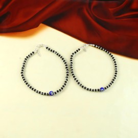 JewarHaat CZ Ad Gold Plated Indian Anklets for Women, Medium, Brass, Cubic Zirconia