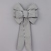 Black White Cabana Stripe Wreath Bow (8 inch bow)