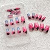 Coffin Press On Nails Medium Fake Nails Gradient With Coconut