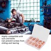 220Pcs Sealing Copper Gasket Flat Round Ring Washer Assortment Kit
