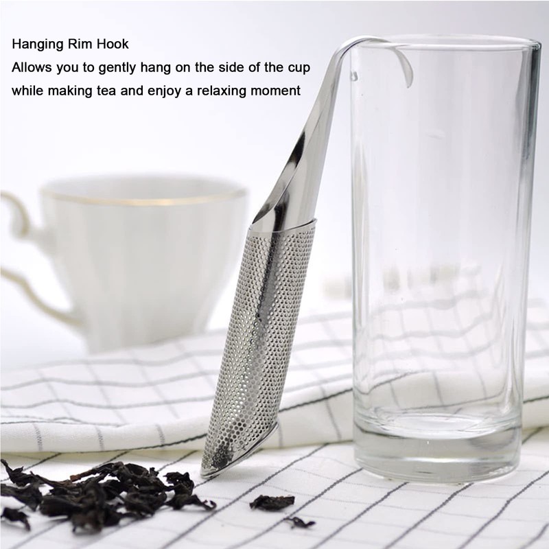 Set of 2 Stainless Steel Tea Strainers, Fine Mesh Tea
